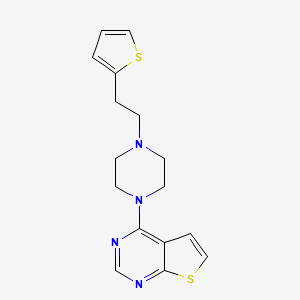 4-[4-(2-Thiophen-2-ylethyl)piperazin-1-yl]thieno[2,3-d]pyrimidine