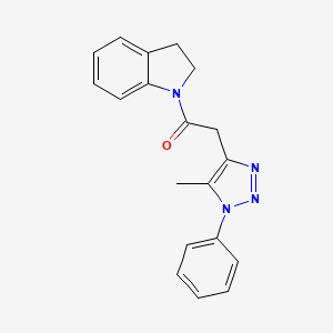 1-(2,3-Dihydroindol-1-yl)-2-(5-methyl-1-phenyltriazol-4-yl)ethanone