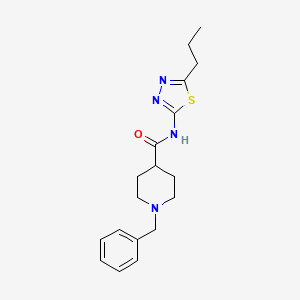 1-benzyl-N-(5-propyl-1,3,4-thiadiazol-2-yl)piperidine-4-carboxamide