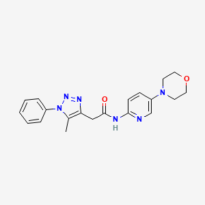 2-(5-methyl-1-phenyltriazol-4-yl)-N-(5-morpholin-4-ylpyridin-2-yl)acetamide