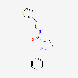 1-benzyl-N-(2-thiophen-3-ylethyl)pyrrolidine-2-carboxamide