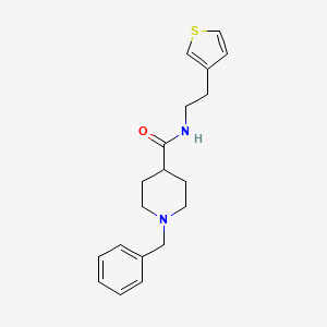 1-benzyl-N-(2-thiophen-3-ylethyl)piperidine-4-carboxamide