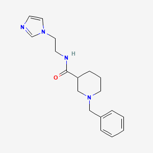 1-benzyl-N-(2-imidazol-1-ylethyl)piperidine-3-carboxamide