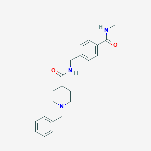 1-benzyl-N-[[4-(ethylcarbamoyl)phenyl]methyl]piperidine-4-carboxamide