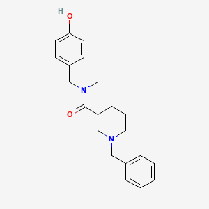 1-benzyl-N-[(4-hydroxyphenyl)methyl]-N-methylpiperidine-3-carboxamide