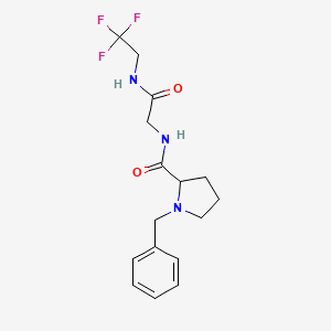 1-benzyl-N-[2-oxo-2-(2,2,2-trifluoroethylamino)ethyl]pyrrolidine-2-carboxamide