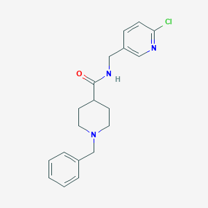 1-benzyl-N-[(6-chloropyridin-3-yl)methyl]piperidine-4-carboxamide