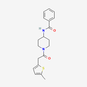 N-[1-[2-(5-methylthiophen-2-yl)acetyl]piperidin-4-yl]benzamide