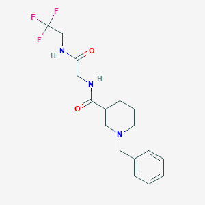 1-benzyl-N-[2-oxo-2-(2,2,2-trifluoroethylamino)ethyl]piperidine-3-carboxamide