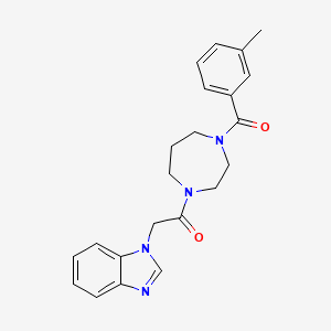 2-(Benzimidazol-1-yl)-1-[4-(3-methylbenzoyl)-1,4-diazepan-1-yl]ethanone