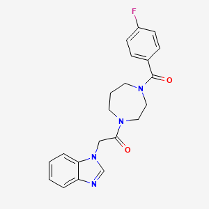 2-(Benzimidazol-1-yl)-1-[4-(4-fluorobenzoyl)-1,4-diazepan-1-yl]ethanone