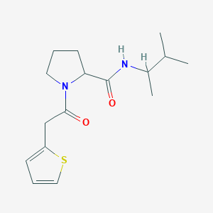 N-(3-methylbutan-2-yl)-1-(2-thiophen-2-ylacetyl)pyrrolidine-2-carboxamide