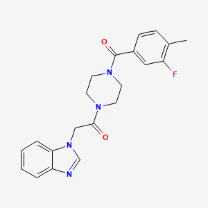 2-(Benzimidazol-1-yl)-1-[4-(3-fluoro-4-methylbenzoyl)piperazin-1-yl]ethanone