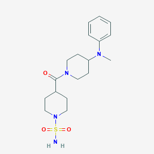 4-[4-(N-methylanilino)piperidine-1-carbonyl]piperidine-1-sulfonamide