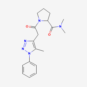 N,N-dimethyl-1-[2-(5-methyl-1-phenyltriazol-4-yl)acetyl]pyrrolidine-2-carboxamide