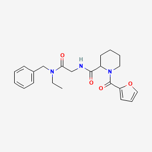 N-[2-[benzyl(ethyl)amino]-2-oxoethyl]-1-(furan-2-carbonyl)piperidine-2-carboxamide