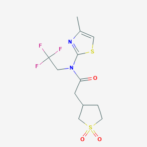 2-(1,1-dioxothiolan-3-yl)-N-(4-methyl-1,3-thiazol-2-yl)-N-(2,2,2-trifluoroethyl)acetamide