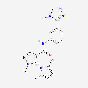 5-(2,5-dimethylpyrrol-1-yl)-1-methyl-N-[3-(4-methyl-1,2,4-triazol-3-yl)phenyl]pyrazole-4-carboxamide