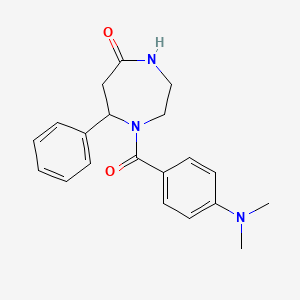 1-[4-(Dimethylamino)benzoyl]-7-phenyl-1,4-diazepan-5-one