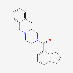 2,3-dihydro-1H-inden-4-yl-[4-[(2-methylphenyl)methyl]piperazin-1-yl]methanone