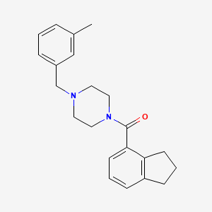 2,3-dihydro-1H-inden-4-yl-[4-[(3-methylphenyl)methyl]piperazin-1-yl]methanone