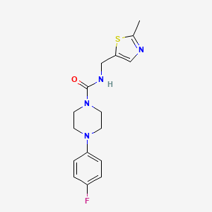 4-(4-fluorophenyl)-N-[(2-methyl-1,3-thiazol-5-yl)methyl]piperazine-1-carboxamide