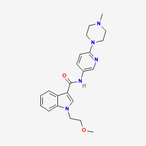 1-(2-methoxyethyl)-N-[6-(4-methylpiperazin-1-yl)pyridin-3-yl]indole-3-carboxamide