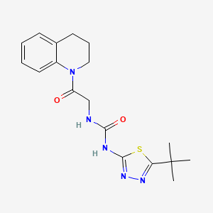 1-(5-tert-butyl-1,3,4-thiadiazol-2-yl)-3-[2-(3,4-dihydro-2H-quinolin-1-yl)-2-oxoethyl]urea