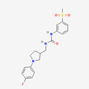 1-[[1-(4-Fluorophenyl)pyrrolidin-3-yl]methyl]-3-(3-methylsulfonylphenyl)urea