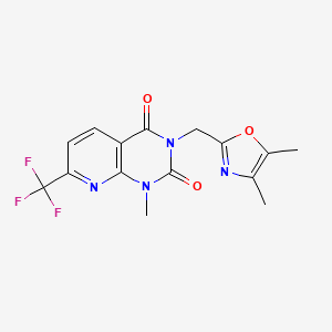 3-[(4,5-Dimethyl-1,3-oxazol-2-yl)methyl]-1-methyl-7-(trifluoromethyl)pyrido[2,3-d]pyrimidine-2,4-dione