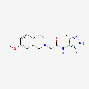 N-(3,5-dimethyl-1H-pyrazol-4-yl)-2-(7-methoxy-3,4-dihydro-1H-isoquinolin-2-yl)acetamide