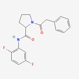 N-(2,5-difluorophenyl)-1-(2-phenylacetyl)pyrrolidine-2-carboxamide