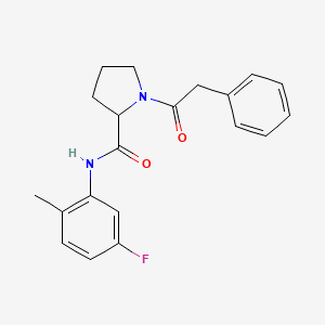 N-(5-fluoro-2-methylphenyl)-1-(2-phenylacetyl)pyrrolidine-2-carboxamide