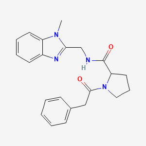 N-[(1-methylbenzimidazol-2-yl)methyl]-1-(2-phenylacetyl)pyrrolidine-2-carboxamide