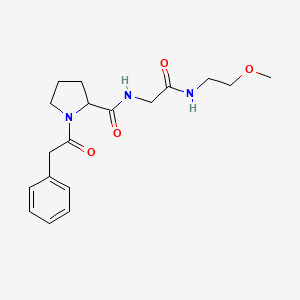 N-[2-(2-methoxyethylamino)-2-oxoethyl]-1-(2-phenylacetyl)pyrrolidine-2-carboxamide