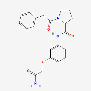 N-[3-(2-amino-2-oxoethoxy)phenyl]-1-(2-phenylacetyl)pyrrolidine-2-carboxamide