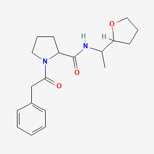 N-[1-(oxolan-2-yl)ethyl]-1-(2-phenylacetyl)pyrrolidine-2-carboxamide