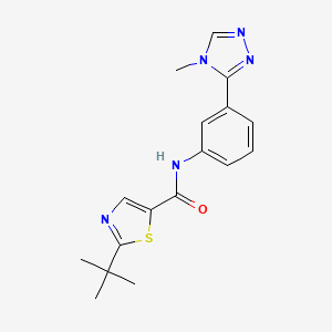 2-tert-butyl-N-[3-(4-methyl-1,2,4-triazol-3-yl)phenyl]-1,3-thiazole-5-carboxamide