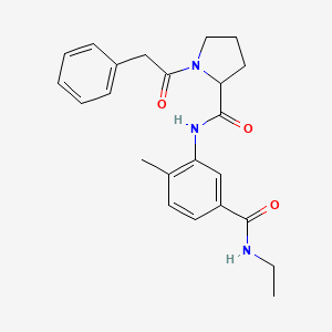 N-[5-(ethylcarbamoyl)-2-methylphenyl]-1-(2-phenylacetyl)pyrrolidine-2-carboxamide