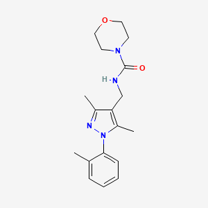 N-[[3,5-dimethyl-1-(2-methylphenyl)pyrazol-4-yl]methyl]morpholine-4-carboxamide