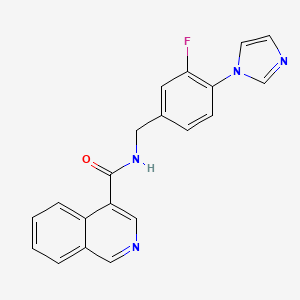 N-[(3-fluoro-4-imidazol-1-ylphenyl)methyl]isoquinoline-4-carboxamide