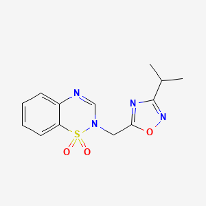 2-[(3-Propan-2-yl-1,2,4-oxadiazol-5-yl)methyl]-1lambda6,2,4-benzothiadiazine 1,1-dioxide