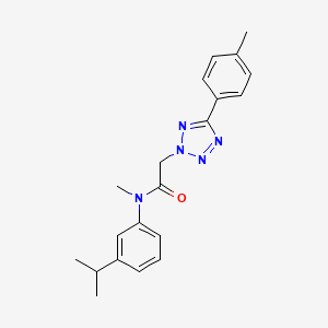 molecular formula C20H23N5O B7326638 N-methyl-2-[5-(4-methylphenyl)tetrazol-2-yl]-N-(3-propan-2-ylphenyl)acetamide 