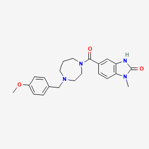 6-[4-[(4-methoxyphenyl)methyl]-1,4-diazepane-1-carbonyl]-3-methyl-1H-benzimidazol-2-one