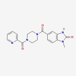 3-methyl-6-[4-(pyridine-2-carbonyl)piperazine-1-carbonyl]-1H-benzimidazol-2-one