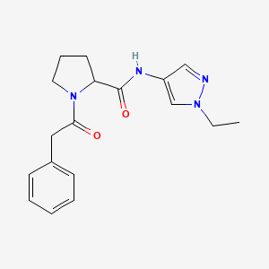 N-(1-ethylpyrazol-4-yl)-1-(2-phenylacetyl)pyrrolidine-2-carboxamide