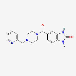 3-methyl-6-[4-(pyridin-2-ylmethyl)piperazine-1-carbonyl]-1H-benzimidazol-2-one