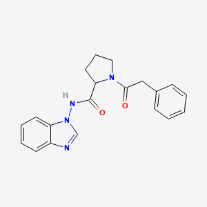 N-(benzimidazol-1-yl)-1-(2-phenylacetyl)pyrrolidine-2-carboxamide