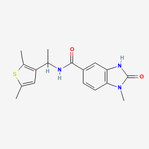 N-[1-(2,5-dimethylthiophen-3-yl)ethyl]-1-methyl-2-oxo-3H-benzimidazole-5-carboxamide