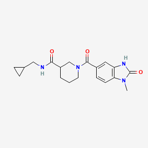 N-(cyclopropylmethyl)-1-(1-methyl-2-oxo-3H-benzimidazole-5-carbonyl)piperidine-3-carboxamide